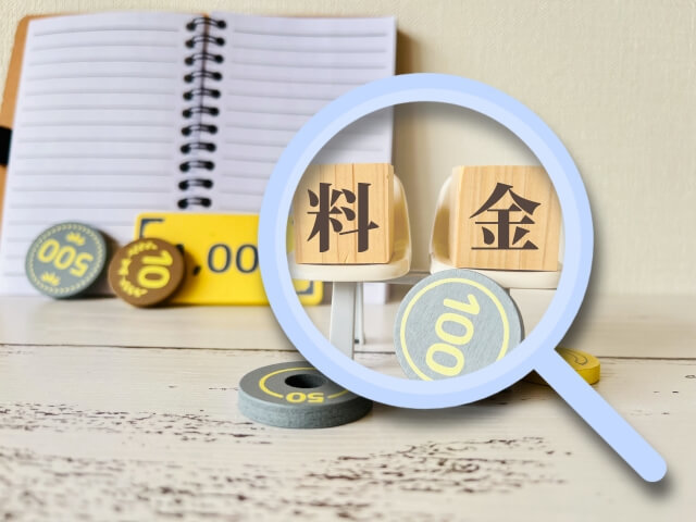 料金を虫眼鏡で拡大