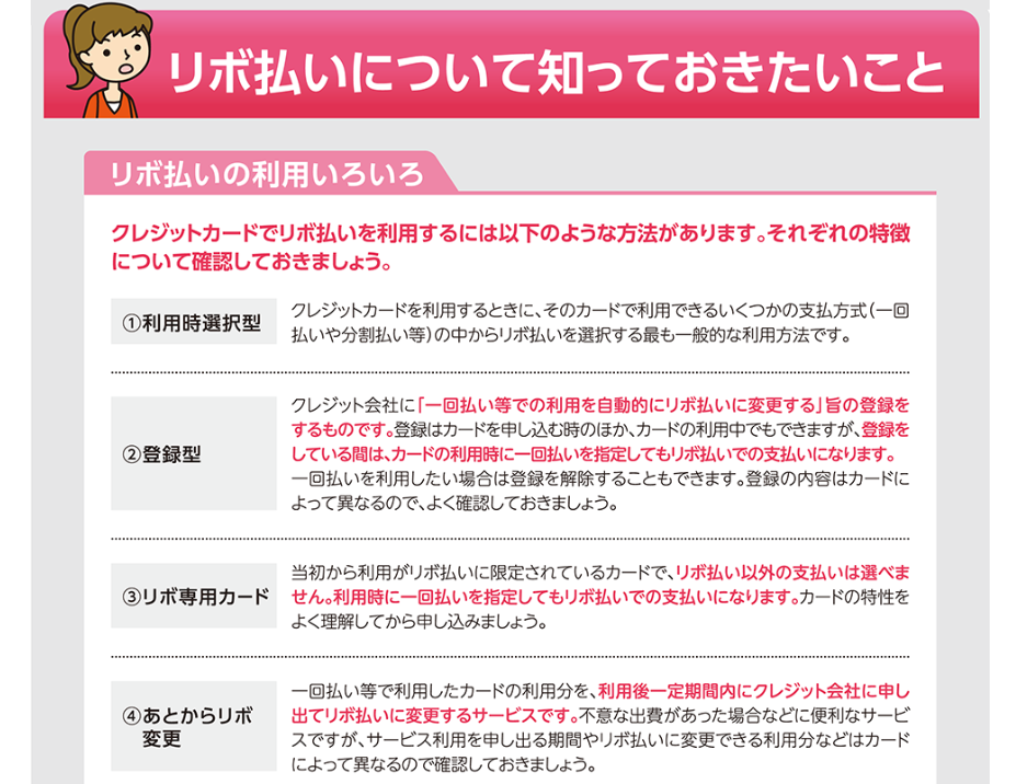 リボ払いについて知っておくこと